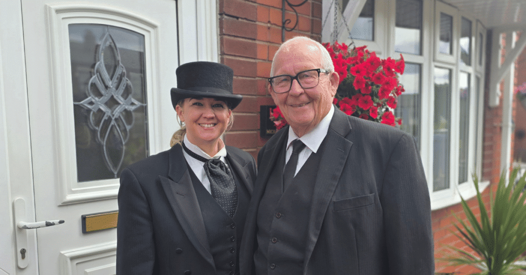 Varty's Funeral Directors, Wigan - Kristen Varty and Bill Varty smiling