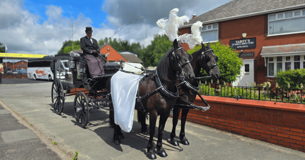 Funeral transport, horse drawn carriage - Varty's Funeral Directors