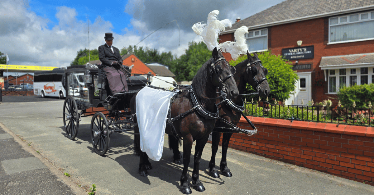 Funeral transport, horse drawn carriage - Varty's Funeral Directors